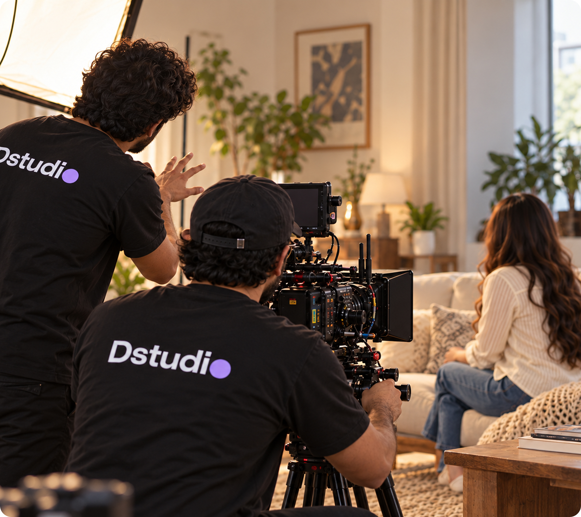 Dstudio team filming a brand shoot